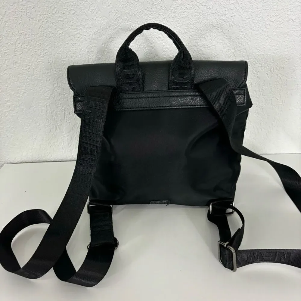 Botkier Black Faux Leather and‎ Nylon Small Backpack